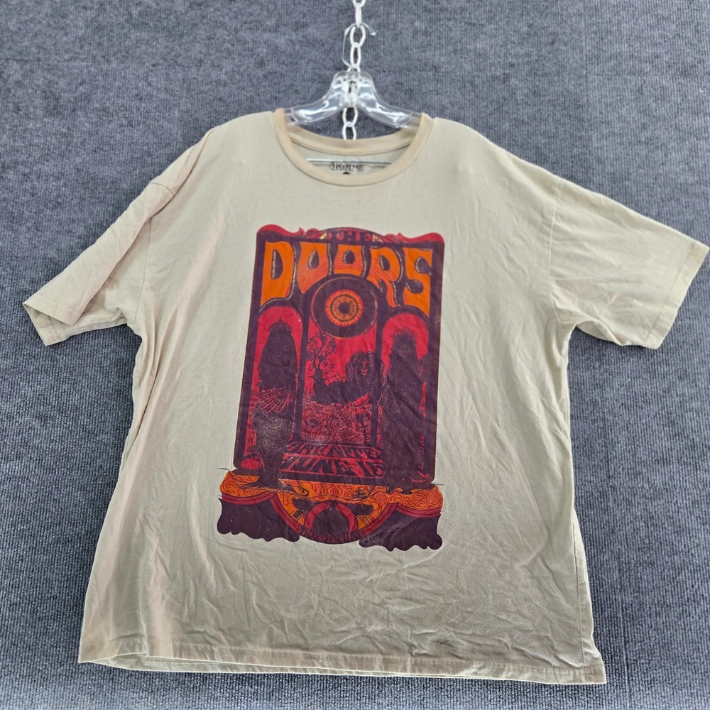 The Doors Band T-Shirt Sat Nite June 15 Tan Beige Size‎ L